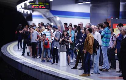 El Metro, durante la huelga de mayo.