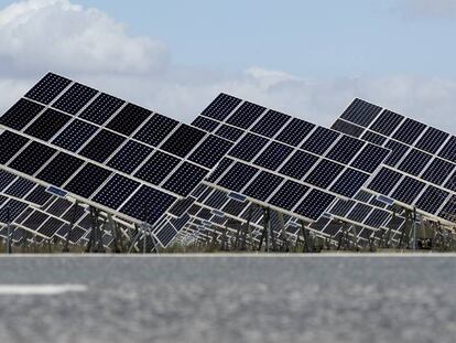 Planta de energía solar en Sevilla.