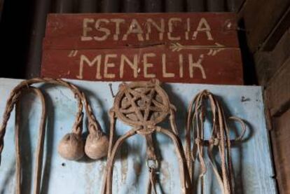 Detalle de la estancia Menelik, en la antesala del parque nacional del Perito Moreno, en la Patagonia argentina.