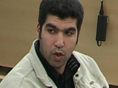 Saed El Harrak durante el juicio por los atentados del 11 de marzo. 