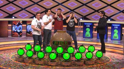 Los Rockcampers, en el momento en que ganaron el bote de '¡Boom!'.