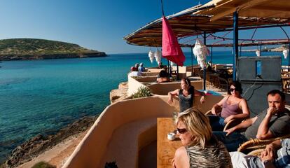 Chiringuito Sunset Ashram, en Ibiza, uno de los establecimientos emblem&aacute;ticos de la isla.