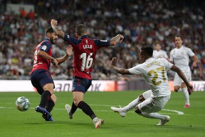 Rodrygo Goes marca el segundo gol del Real Madrid.