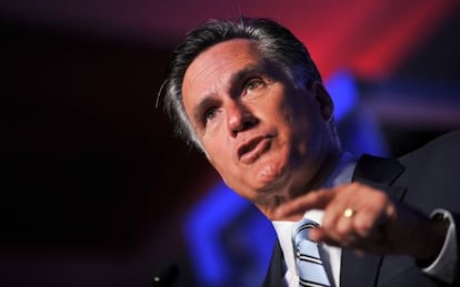 Mitt Romney explic&oacute; sus nuevas propuestas este lunes ante la C&aacute;mara de Comercio Hispana de EE UU.