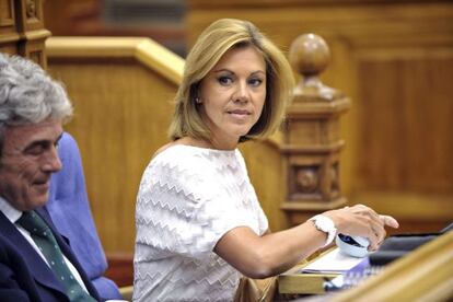 PP Secretary General María Dolores de Cospedal wants to create a coalition against Catalan secessionists.