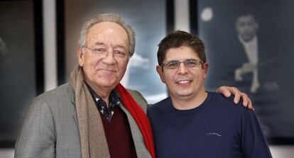 El director Yuri Temirkanov y el pianista Javier Perianes, en el Palau de la M&uacute;sica. 