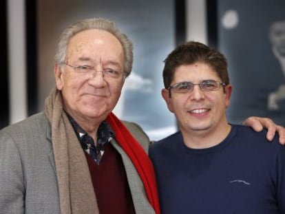 El director Yuri Temirkanov y el pianista Javier Perianes, en el Palau de la Música.