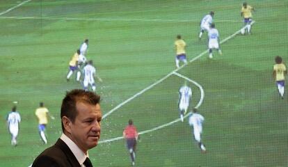 Dunga, durante la rueda de prensa.