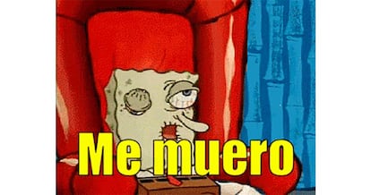 GIF Bob Esponja de ¡Me muero!