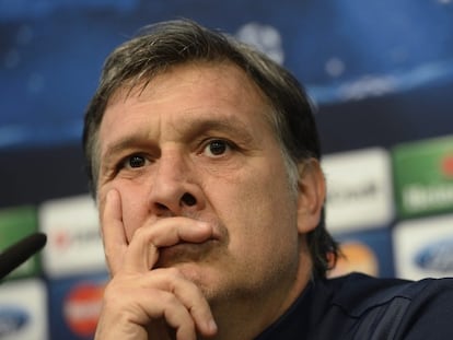 Martino, durante la rueda de prensa en Manchester.