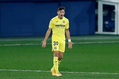 Yeremi Pino celebra el tanto del empate.