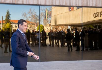 El presidente de la Junta de Andalucía, Juan Manuel Moreno, en Jaén.