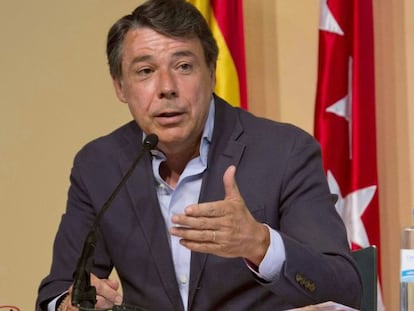 Ignacio González durante una rueda de prensa este jueves.