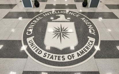 Vestíbulo de la sede de la CIA, en Langley.
