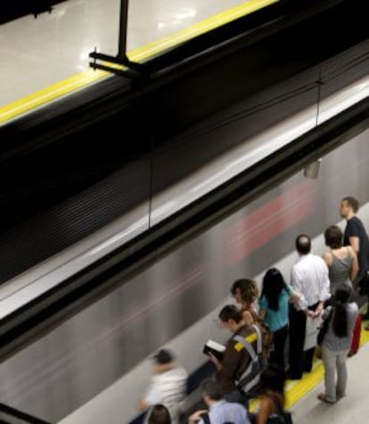 And&eacute;n de una estaci&oacute;n de Metro de Madrid. 