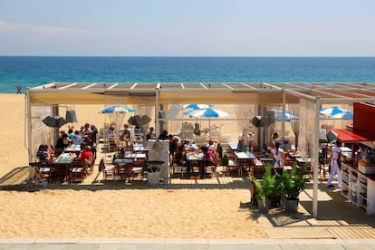 La Guingueta de l’Escribà, en la playa del Bogatell.