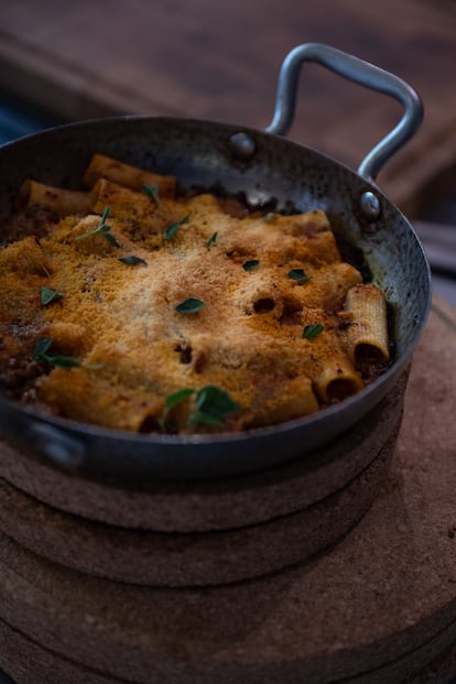 El gratinado crujiente de Caja de Cerillas.