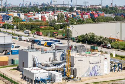 El sistema de almacenamiento térmico de energía de Siemens Gamesa, en Hamburgo.