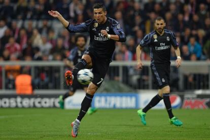 Cristiano Ronaldo marca el gol del empate ante el Bayern.