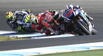 Lorenzo encabeza la carrera de Australia, el pasado 18 de octubre.