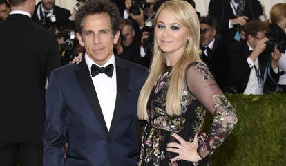 Ben Stiller y su esposa Christine Taylor, en una imagen de mayo de 2016.