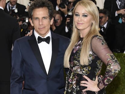 Ben Stiller y su esposa Christine Taylor, en una imagen de mayo de 2016.