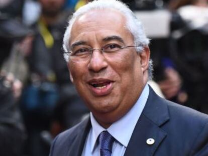 Antonio Costa, a su llegada al Consejo Europeo en Bruselas.