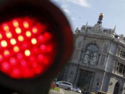 Fachada de la sede del Banco de Espa&ntilde;a en la plaza de Cibeles de la capital.