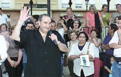 Jesús Gil, ayer en un acto electoral en Marbella.