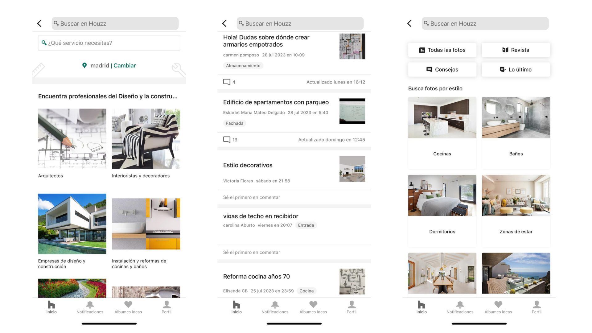 Houzz ayuda a contactar con interioristas y otros expertos.