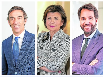 Desde la izquierda: Javier Faus, presidente de Meridia; Luis Felipe Castellanos, socio director en Alantra; Concha Osácar, socia fundadora de Azora; Alejandro Adán, socio de Arcano Real Estate, y Fernando Olaso, codirector de inmobiliario en Altamar.