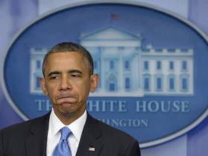 Fotografía tomada el pasado 19 de julio en la que se registró al presidente de EE.UU., Barack Obama, quien iniciará el próximo miércoles en la Universidad Knox de Galesburg (Illinois) una serie de discursos para promover el desarrollo de la clase media estadounidense. EFE/Archivo