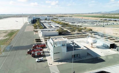 Vista aérea del nuevo aeropuerto internacional Región de Murcia.