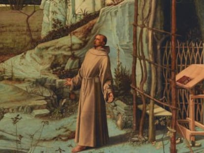 Cuadro 'San Francisco de Asís en el desierto', de Giovanni Bellini.