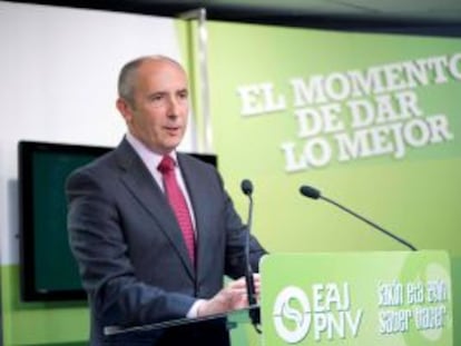 El candidato del PNV al 20-N, Josu Erkoreka.