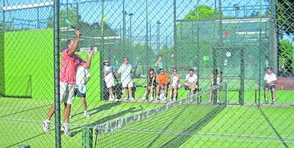 Una pista de pádel.