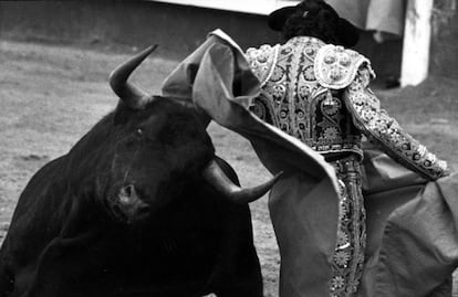 José María Manzanares, durante una corrida en Las Ventas, en junio de 1981.