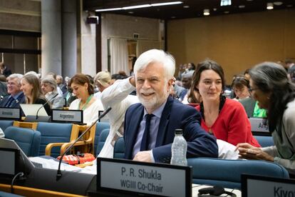 Jim Skea, nuevo presidente del IPCC, en el encuentro de Nairobi.