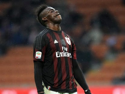 Balotelli durante el Milan-Udinese de la semana pasada. 