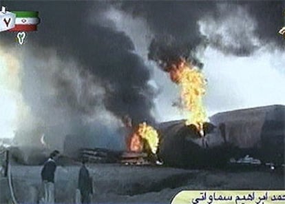 Un tren cargado de azufre, gasolina y algodón ha explotado al noroeste de Irán.