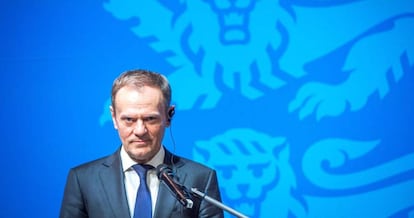 Donald Tusk nesta terça-feira na Estônia.