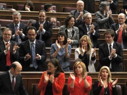 El grupo socialista, el mi&eacute;rcoles en el Congreso