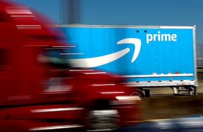 Un camión de Amazon Prime, en octubre de 2022 durante un reparto en Nueva York.