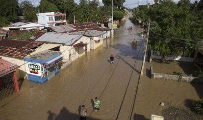 Inundaciones en en Arenoso (Rep&uacute;blica Dominicana) por el hurac&aacute;n Mar&iacute;a.