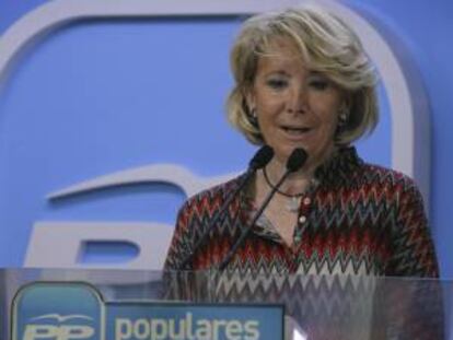 La presidenta del PP de Madrid, Esperanza Aguirre. EFE/Archivo