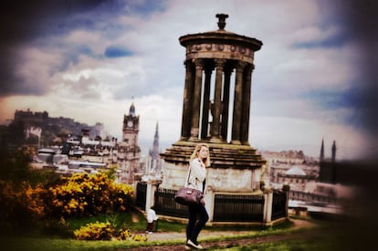 Monumento a Dugald Stewart en la colina de Calton Hill.