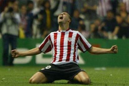 Yeste celebra el gol de la victoria del Athletic.