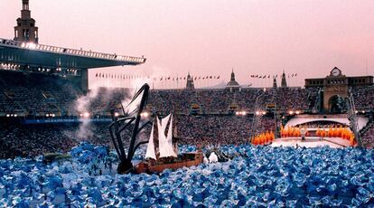 Ceremonia inaugural de los JJ OO de Barcelona, en 1992.