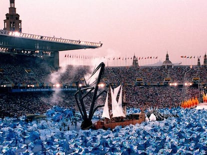 Ceremonia inaugural de los JJ OO de Barcelona, en 1992.