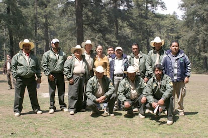 Integrantes de la Brigada de Vigilancia y Conservación del Parque San Nicolas Totolapan